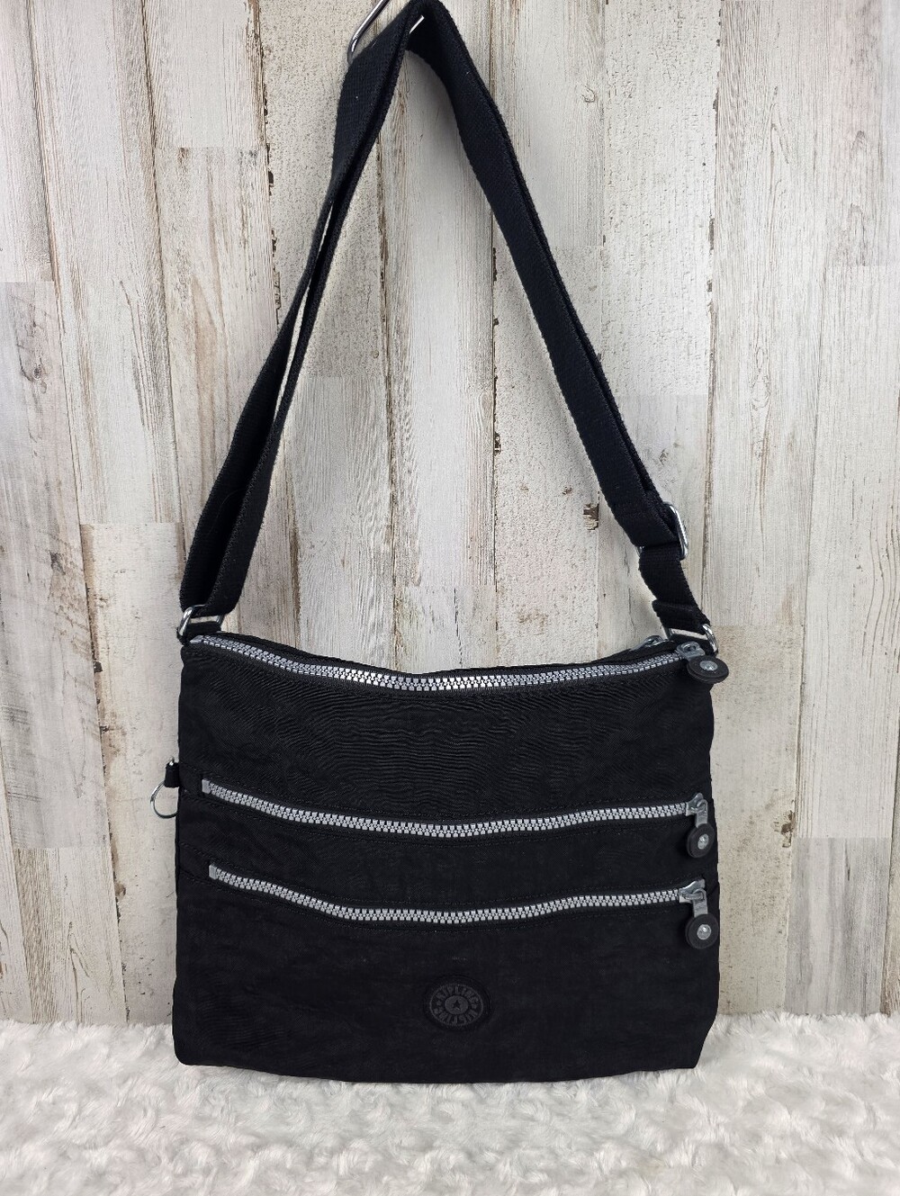Kipling Alvar Black Crossbody Bag
